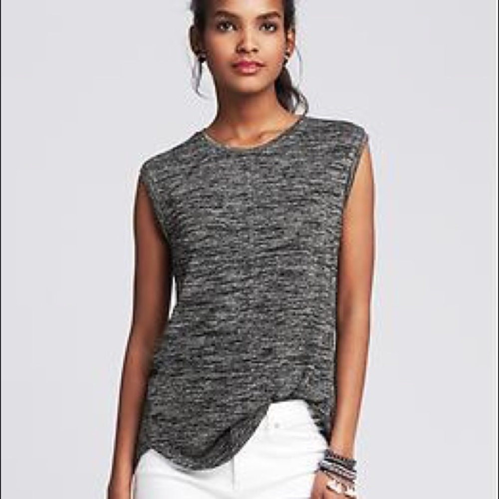 Banana Republic Grey Ribbed Tank